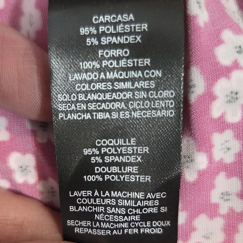 Jessica Howard Pink White Floral Texture Faux Wrap Spring Dress New With Tags - Picture 14 of 14